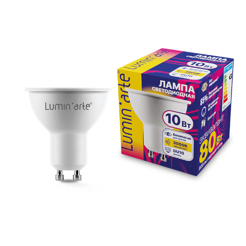 Светодиодная лампа Luminarte LSTD-PAR16-10W3KGU10 10Вт 3000K GU10