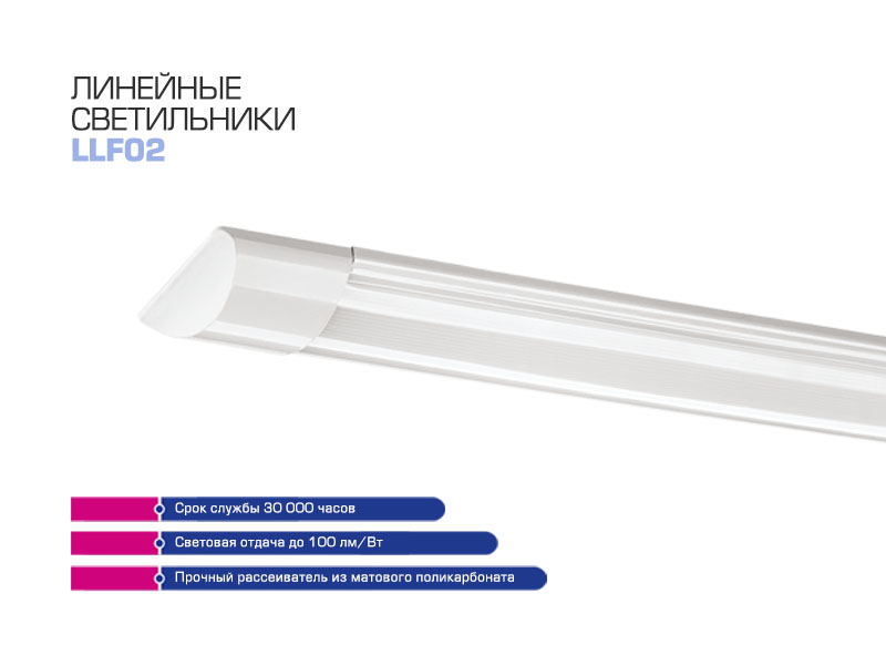 Линейные LED- светильники LLF-02
