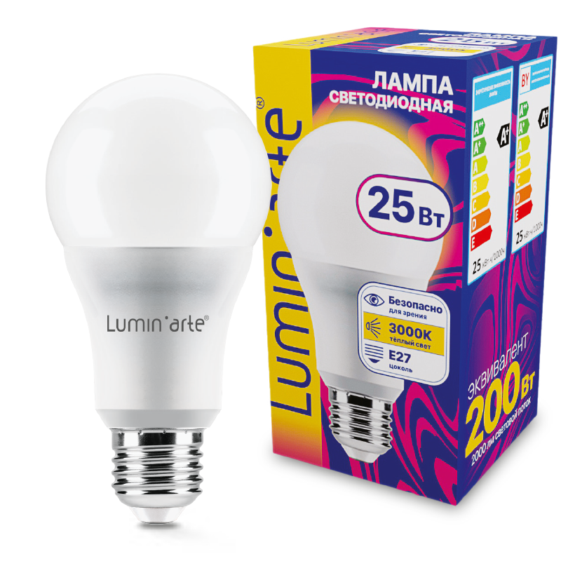 Светодиодная лампа Luminarte LSTD-A65-25W3KE27 25Вт 3000K E27
