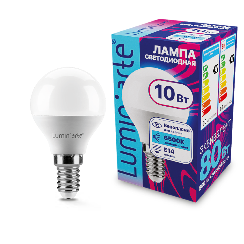Светодиодная лампа Luminarte LSTD-G45-10W6KE14 10Вт 6500K E14